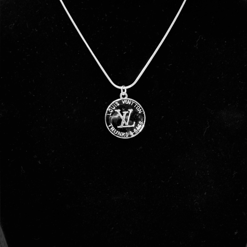 Louis Vuitton Silver Medallion Necklace